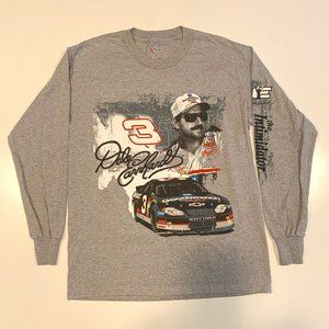 EUC Rare Vintage Chase Authentics Gray Dale Earnhardt Long Sleeve Size Medium